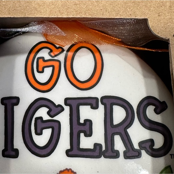 Glory Haus CLEMSON TIGERS HandPainted Double Sided Christmas Ornament~New In Box - Picture 6 of 9